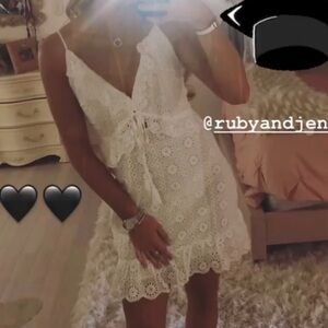 Storia White Lace Dress Size M